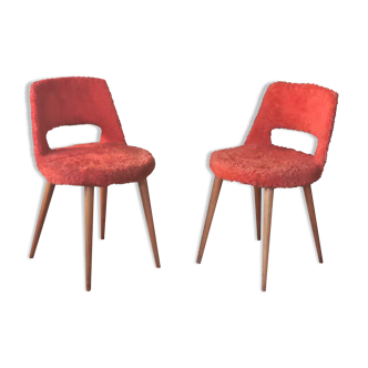 Pair of vintage moumoute chairs