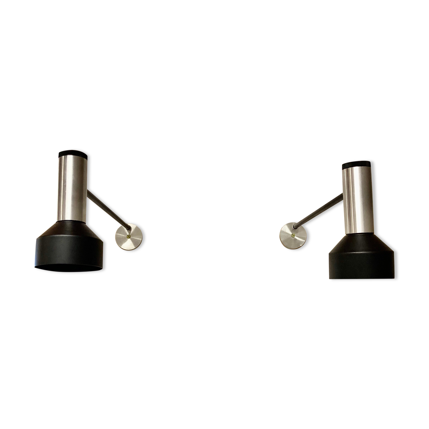 Set of 2 wall lamps 65 cm design 1950