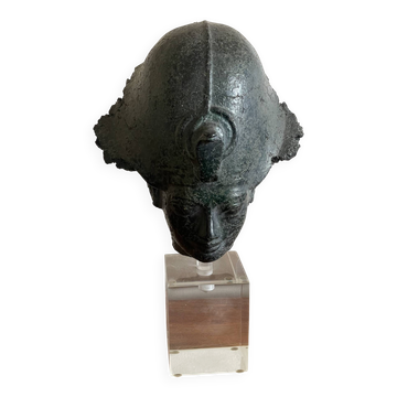 Sculpture Tête atelier Michel Cayla Égypte