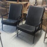 Pair of THONET armchairs boomerang model