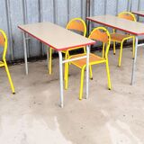 Set of 4 desks, double school office from the 70s