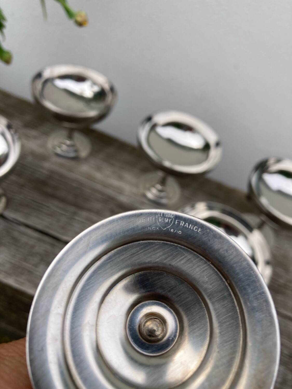 6 stainless steel bowls Rémy Letang 1970