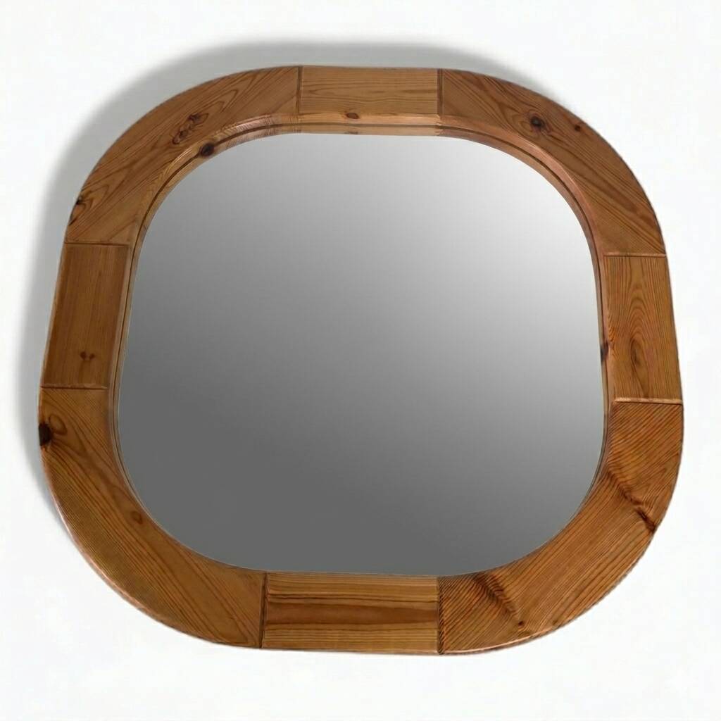 Miroir Vintage IKEA – Modèle Rare en Pin – Circa 1970