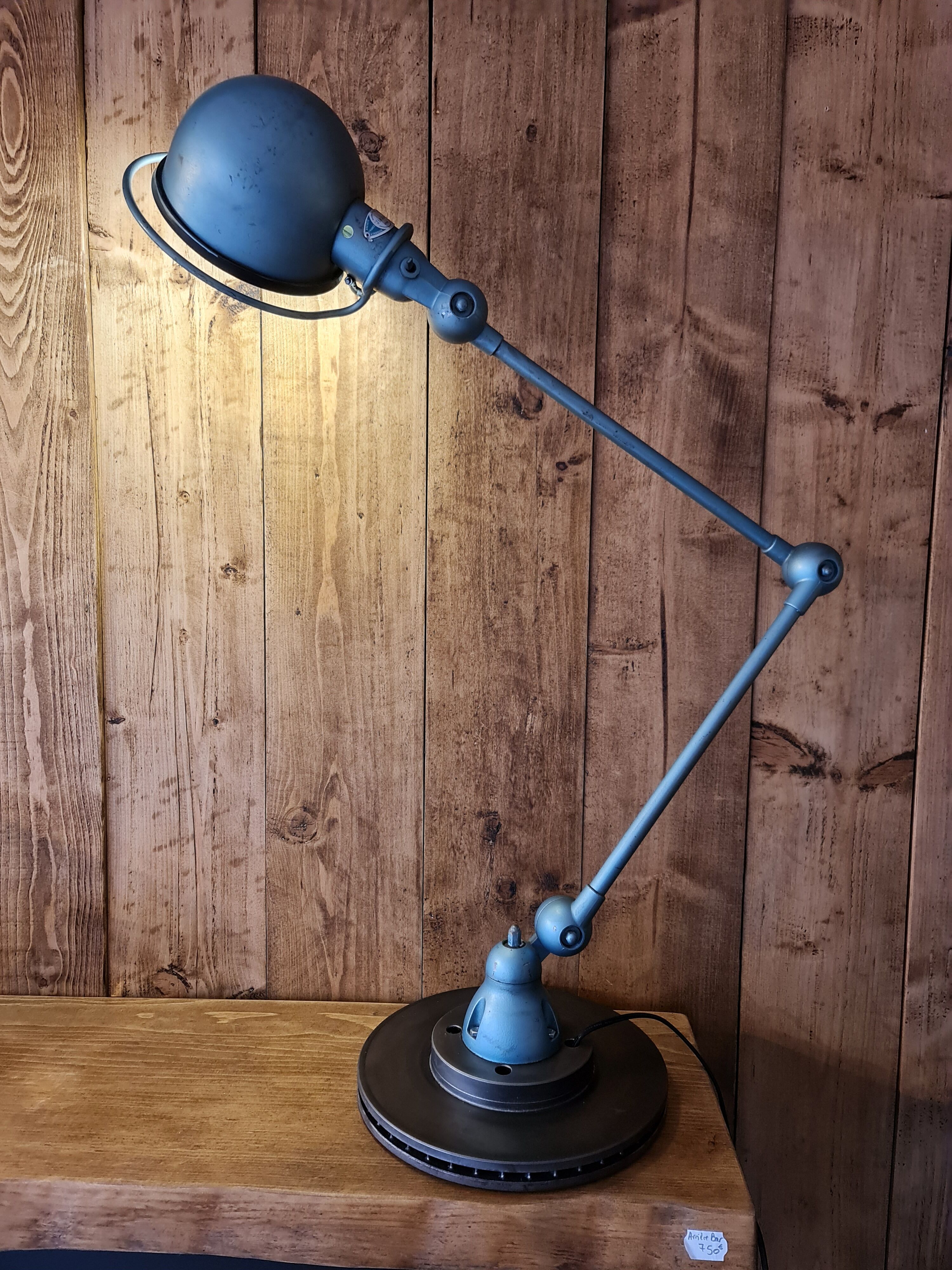 Blue jielde lamp two arms