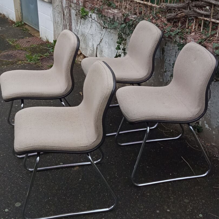 Steelcase Strafor chair, sled legs, 1970s