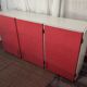Placard haut de cuisine trois portes en formica rose