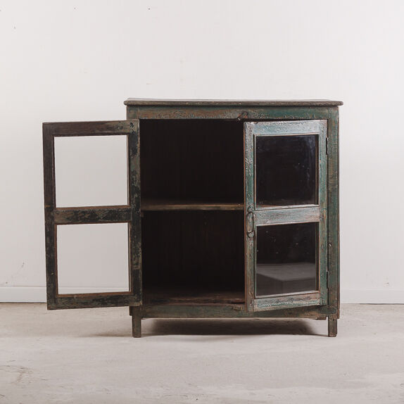 Buffet vintage en bois vert