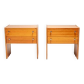 Paire de tables de chevet de style mid-century FEMINA, Tchécoslovaquie années 1960.