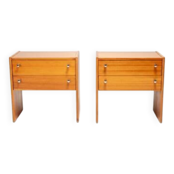 Pair of mid-century bedside tables FEMINA, Czechoslovakia 1960s