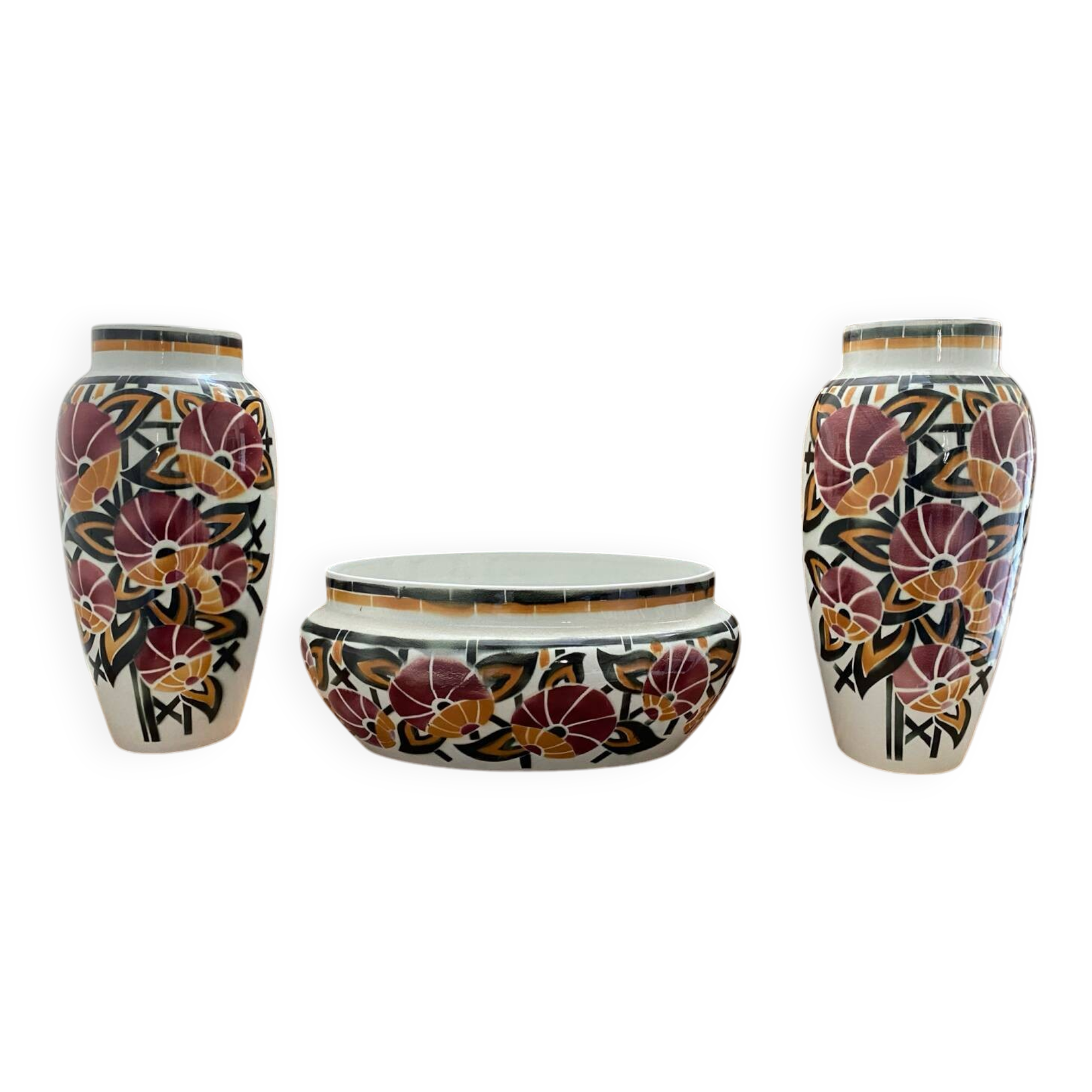 Set of Art Deco vases KG LUNEVILLE