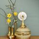 Vintage yellow and gold glass elbow wall light