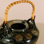 Wim Mühlendyck Stoneware Teapot in Westerwald Salt Glaze with Ritzdekor – Noir Speckled Ceramic, Mid-Century