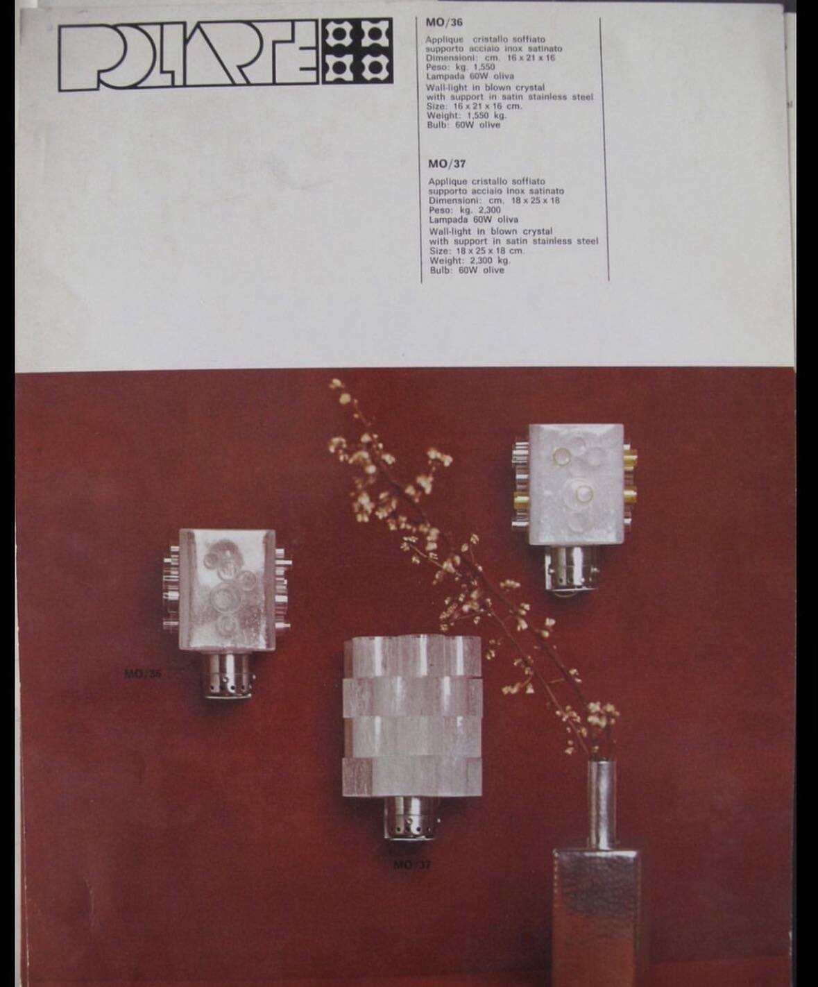 Albano Poli Poliarte Applique Model MO 36 Rare Design