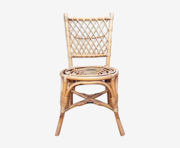 Chaise en bambou et rotin