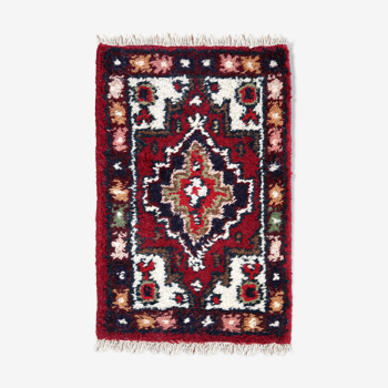 Vintage persian carpet hamadan handmade 40cm x 59cm 1970s