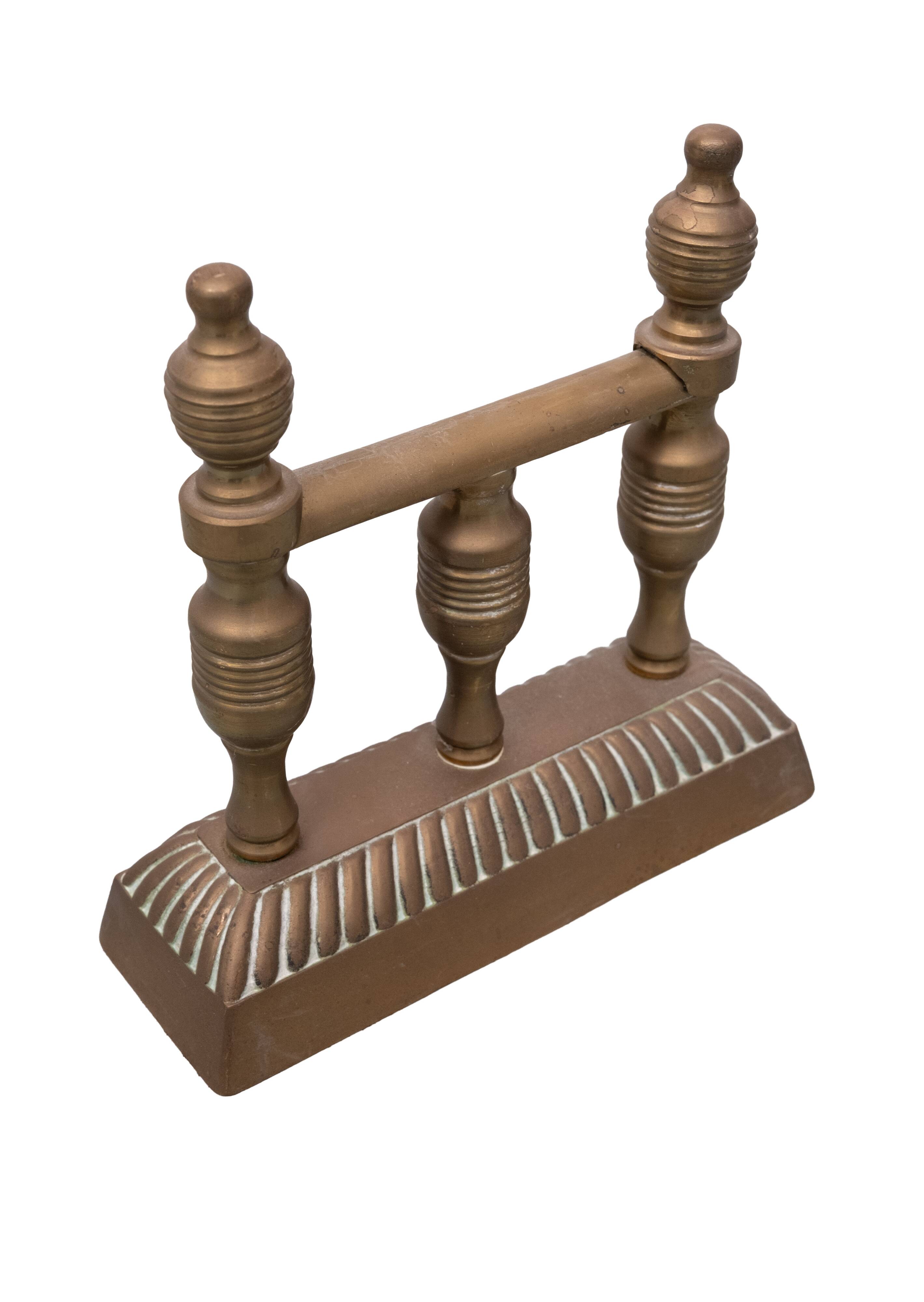 Antique Brass Fireplace Tools 19th Century