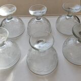 set of 6 thick glass ice cups decor vintage fruits