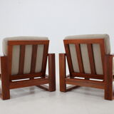 1960s Miroslav Navratil Pair of  Armchairs in Bouclé Upholstery