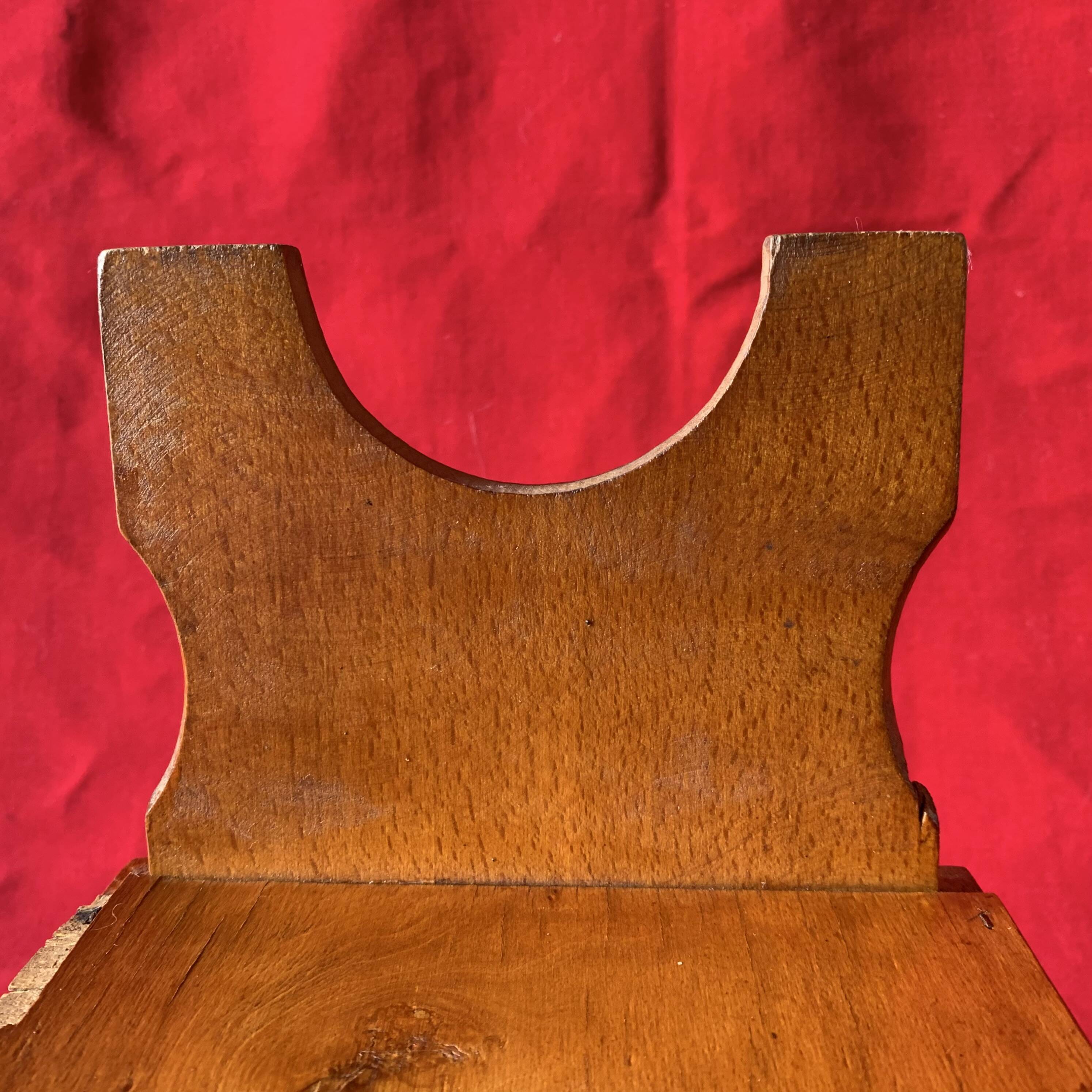 Old small stool - footrest with solid wood chest