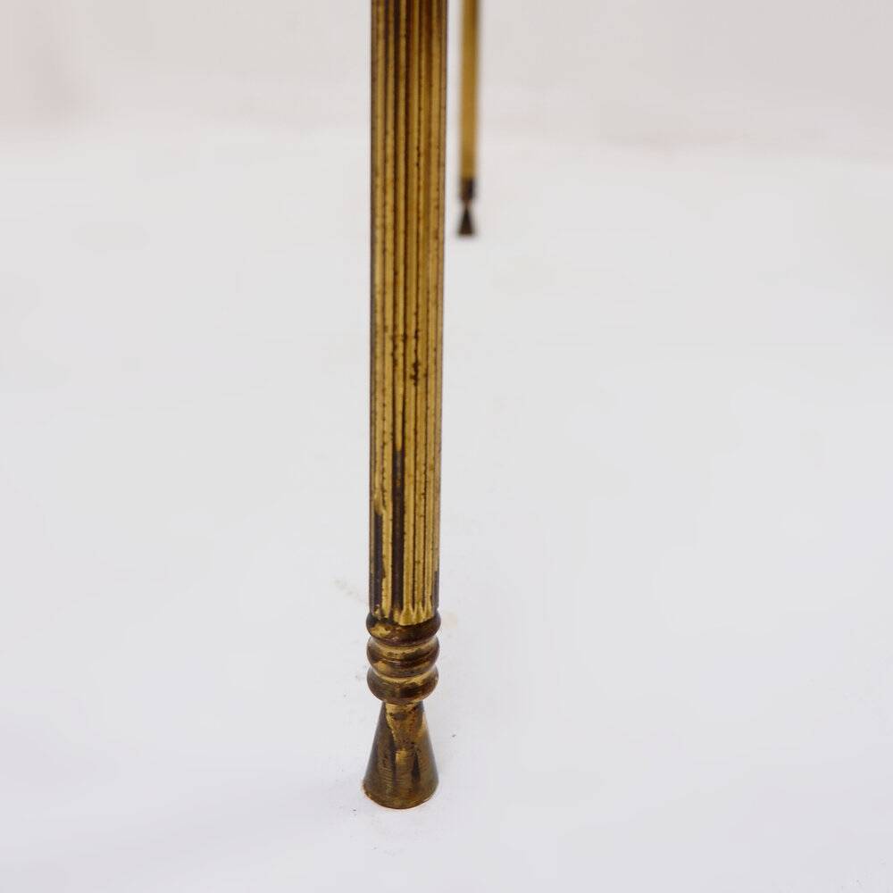 Brass side table with double glass top Maison Jansen Style - Circa 1940