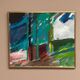 Huile sur toile suédoise – Motif abstrait par Carl Köhler