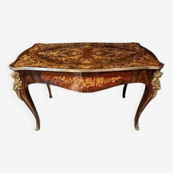 Bureau plat de style Louis XV à double face