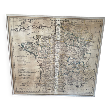 Atlas map of revolutionary France by Carey in Philadelphia 1814