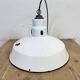 Industrial White Enamel Factory Pendant Lamp from Abolite, 1960s