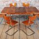 Bauhaus Oak Foling Table by J. Halabala for UP Zavody, Czech, 1930s