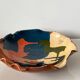 Abstract glazed ceramic fruit bowl / bowl / fruit basket