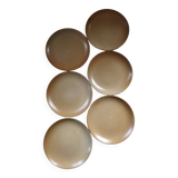 6 Grès Village CNP dessert plates