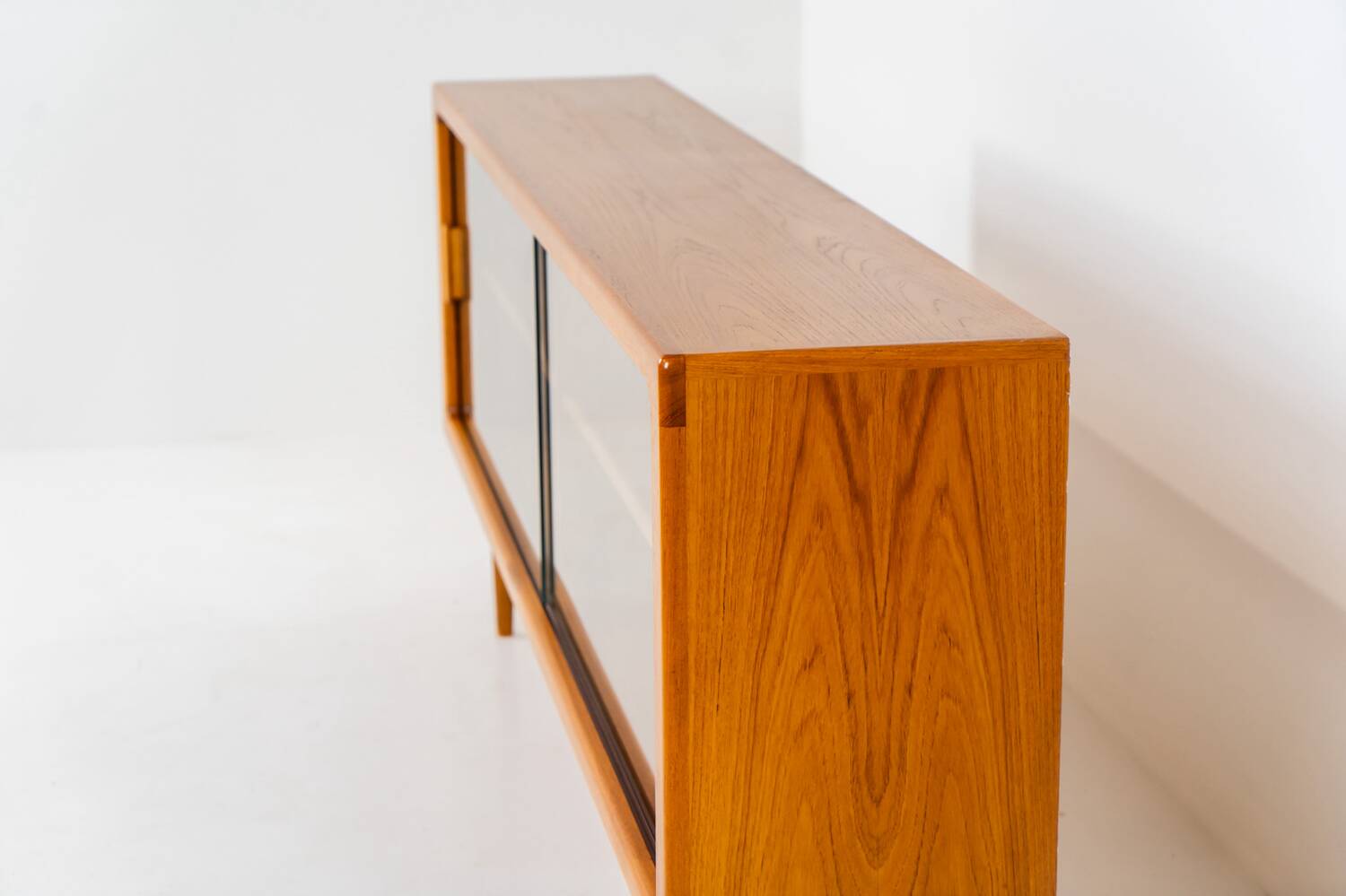Sideboard with glass doors by CFC Silkeborg (Denmark, 1960s).
