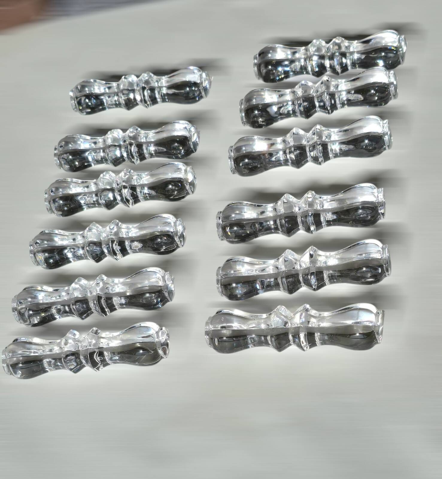 Set of 12 Chrystal knife rests from Cristalleries Royales de Champagne