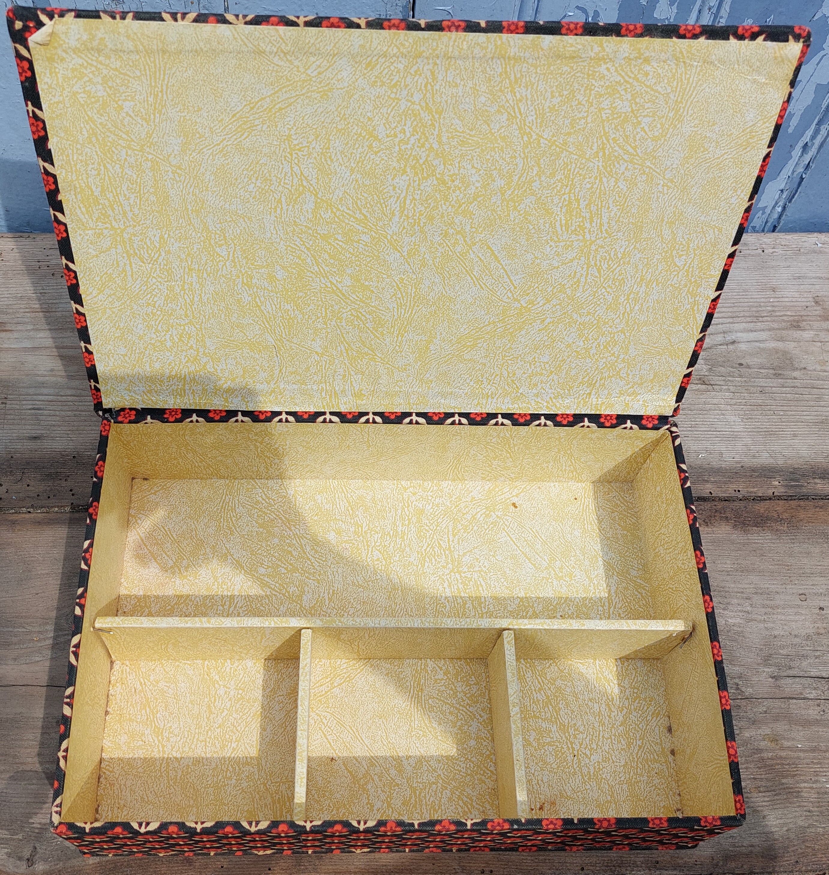 70s fabric storage box
