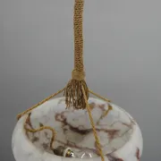 Art Nouveau Glass Pendant, Czechoslovakia, 1920s