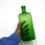 Green glass bottle