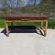 Restored antique farmhouse table, made entirely of solid oak.
