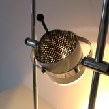 Adjustable desk lamp in chrome and metal, eighties