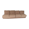 4-seater sofa Jacques Coulon in fabric buckle color ochre