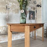 Console service in solid oak, circa 1900.