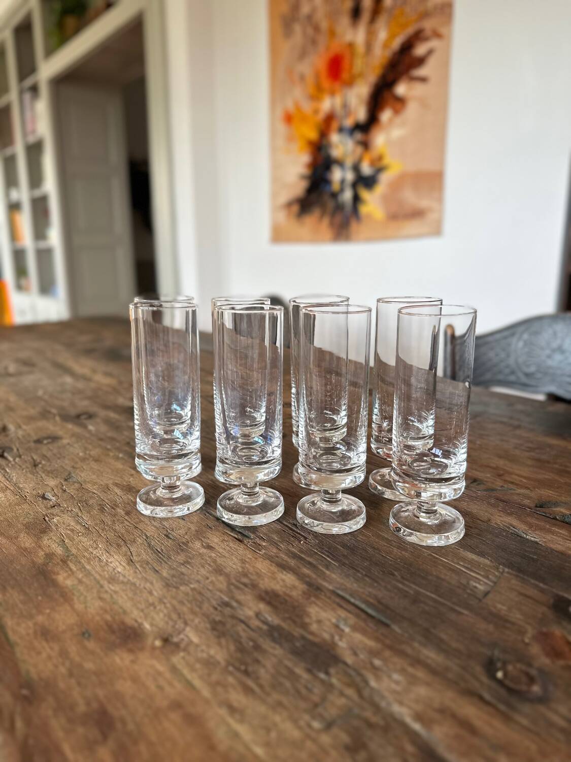 Sleek, designer champagne glasses