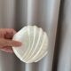 Pair of vintage iridescent white ceramic vases