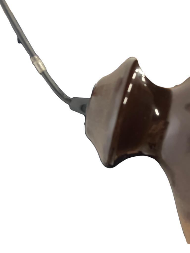 Vintage brown ceramic fat lava suspension