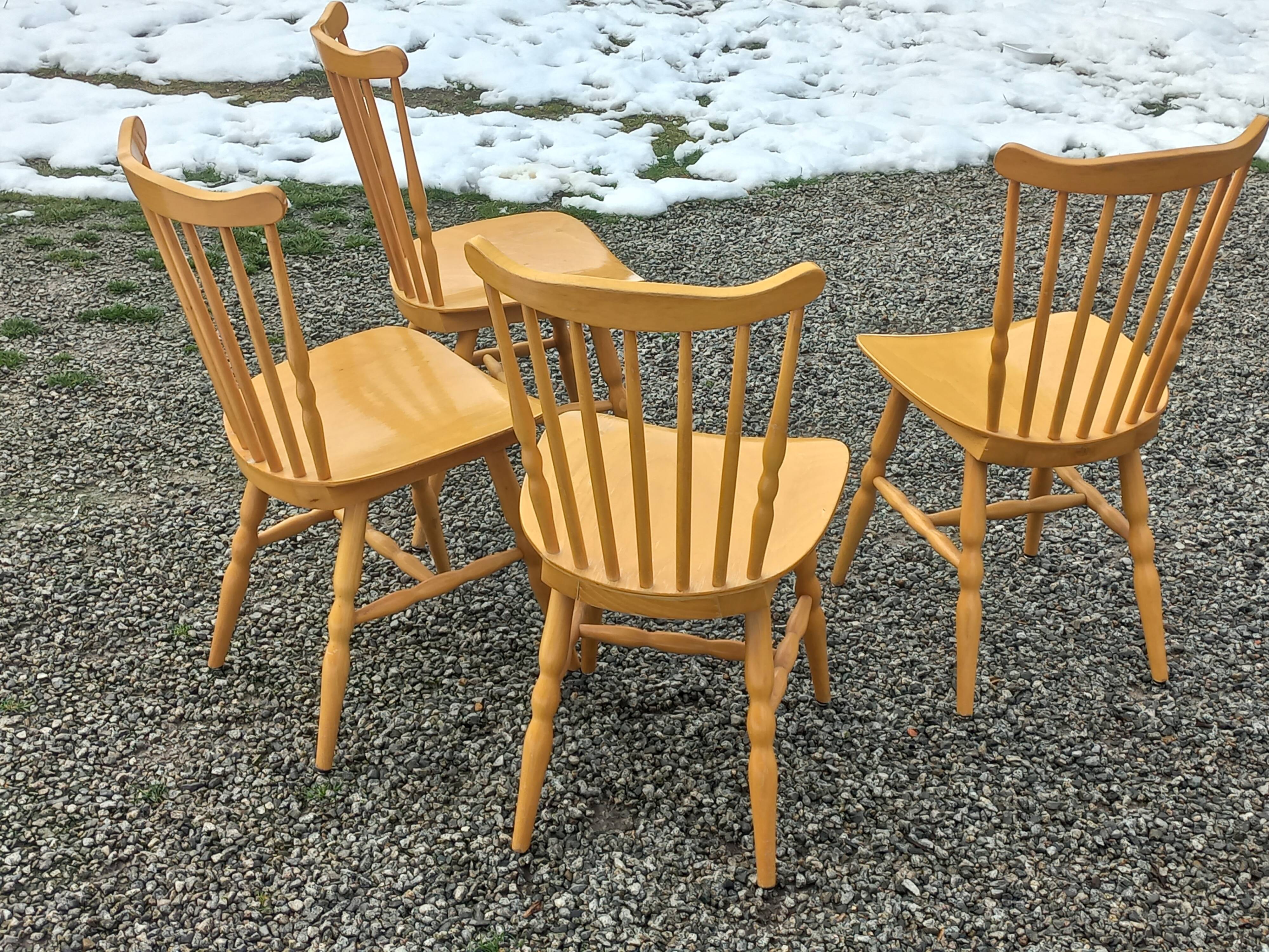 4 Baumann-branded bistro chairs