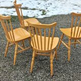 Set of 4 bistro chairs stamped Baumann