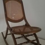 Vintage cane rocking chair