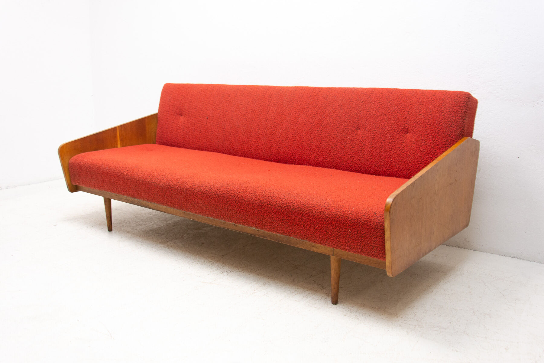 Mid century folding sofa from interier praha, 1960´s, czechoslovakia