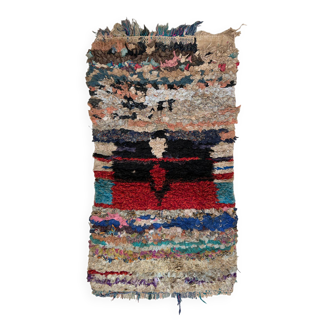 Colorful Boucherouite Moroccan rug - 68 x 116 cm