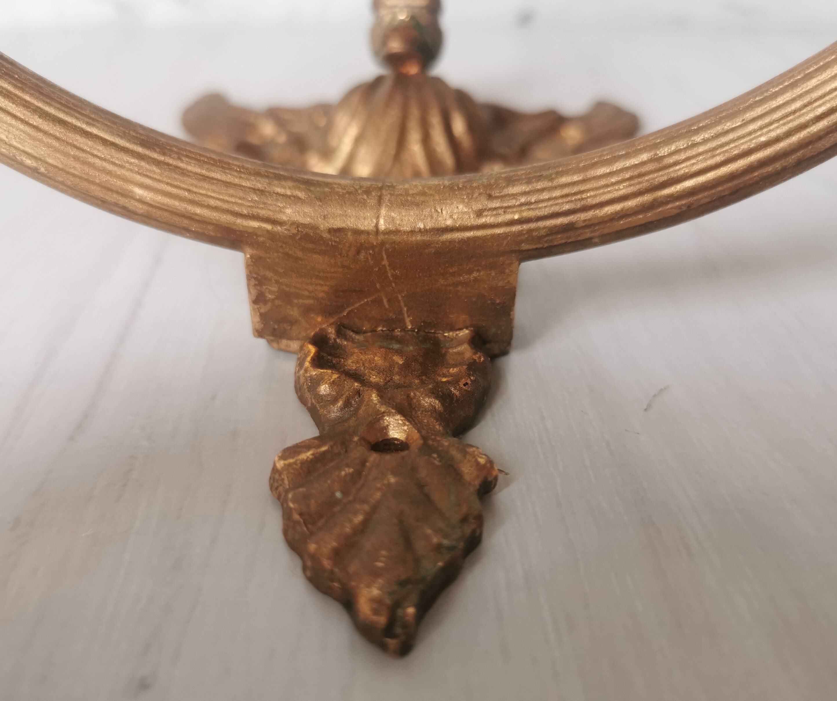 Brass swan head towel rack