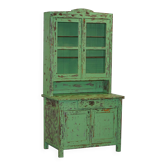 Victorian Green Patinated Buffet, Library or Cabinet